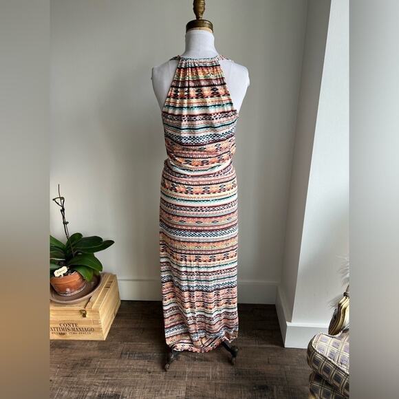 Michael Stars Southwestern Sleeveless Side Slit Maxi Dress SMALL - Picture 3 of 7